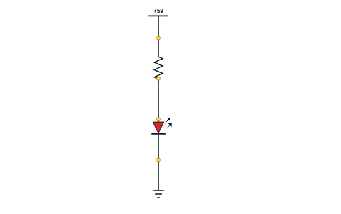 A mystery schematic: a supply bar at the top feeds a zigzag component and then a triangle-with-bar component, ending at three shrinking lines
