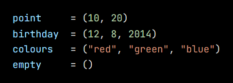 Python code from the lesson, beginning point     = (10, 20)