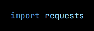 Python code from the lesson, beginning import requests