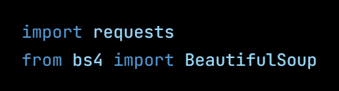 Python code from the lesson, beginning import requests