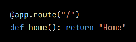 Python code from the lesson, beginning @app.route("/")