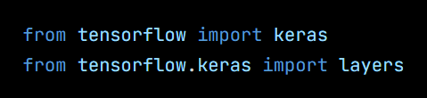 Python code from the lesson, beginning from tensorflow import keras