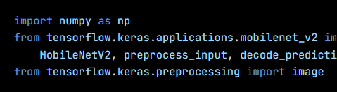Python code from the lesson, beginning import numpy as np