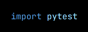 Python code from the lesson, beginning import pytest