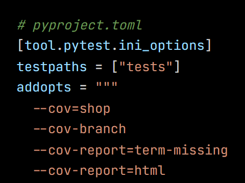 Python code from the lesson, beginning # pyproject.toml