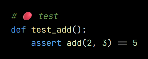 Python code from the lesson, beginning # 🔴 test