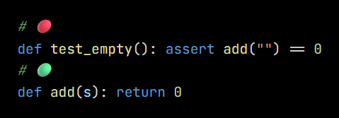 Python code from the lesson, beginning # 🔴