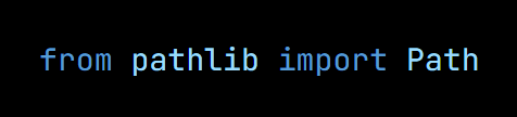 Python code from the lesson, beginning from pathlib import Path
