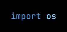 Python code from the lesson, beginning import os