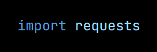 Python code from the lesson, beginning import requests