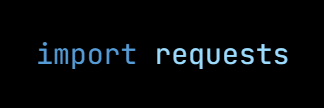 Python code from the lesson, beginning import requests