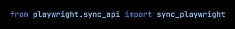 Python code from the lesson, beginning from playwright.sync_api import sync_playwright