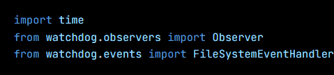 Python code from the lesson, beginning import time