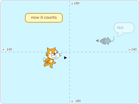 The Scratch Stage of Smooth Motion Control II, space held down — what this lesson builds.