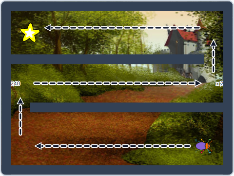 The Scratch Stage of Maze Escape I, the route — what this lesson builds.