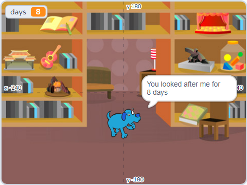 The Scratch Stage of Pet Pal II, and the end of it — what this lesson builds.