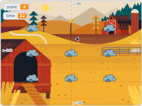 The Scratch Stage of Whack-a-mole Game I, you smash it — what this lesson builds.