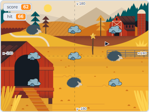 The Scratch Stage of Whack-a-mole Game II, this week — three, and an accuracy — what this lesson builds.