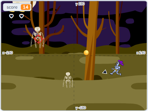 The Scratch Stage of Shooting Game II, holding on — what this lesson builds.
