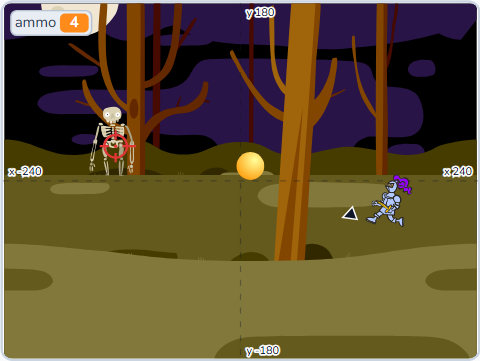 The Scratch Stage of Shooting Game III, RPG — once, hugely — what this lesson builds.