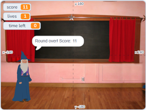 The Scratch Stage of Times-Table Challenge II, the round ends itself — what this lesson builds.