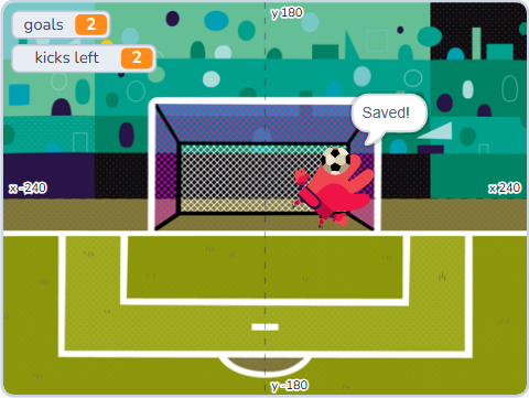 The Scratch Stage of Penalty Shootout III, keeper guessed right — what this lesson builds.