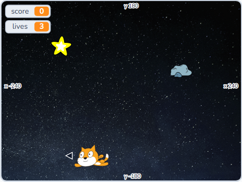 The Scratch Stage of Game Studio II, the fixed one — what this lesson builds.