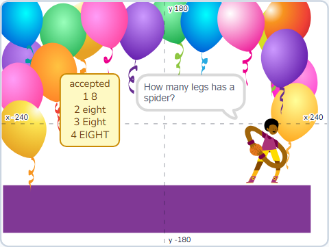 The Scratch Stage of Quiz Master III, one answer, several spellings — what this lesson builds.