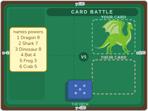 The Scratch Stage of Card Battle III, as dealt — what this lesson builds.