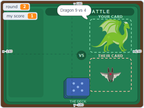 The Scratch Stage of Card Battle IV, a round — what this lesson builds.