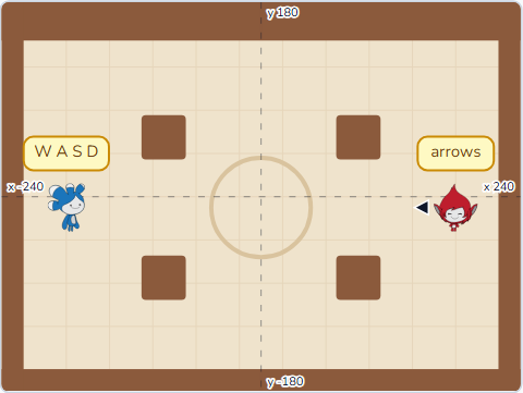The Scratch Stage of Arena Duel I, the face-off — what this lesson builds.