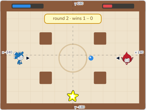 The Scratch Stage of Arena Duel III, round 2 — what this lesson builds.