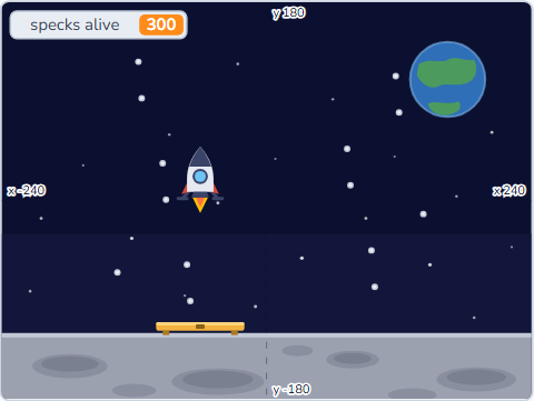 The Scratch Stage of Launch Week III, dust everywhere — what this lesson builds.
