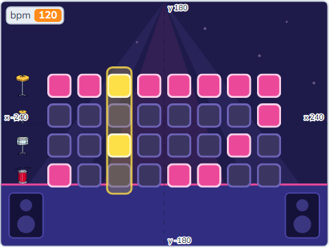 The Scratch Stage of Music Maker IV, step 3 is playing — what this lesson builds.