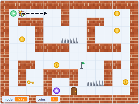 The Scratch Stage of Tile Maker IV, test-play — what this lesson builds.