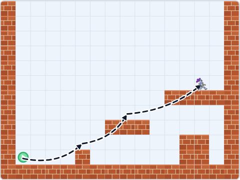 The Scratch Stage of Castle Climb I, Castle Climb I, finished — what this lesson builds.