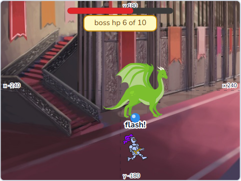 The Scratch Stage of Boss Tower III, the finished Boss Tower III — what this lesson builds.