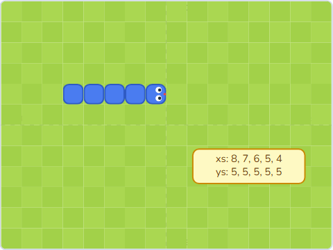 The Scratch Stage of Snake I, the finished Snake I — what this lesson builds.